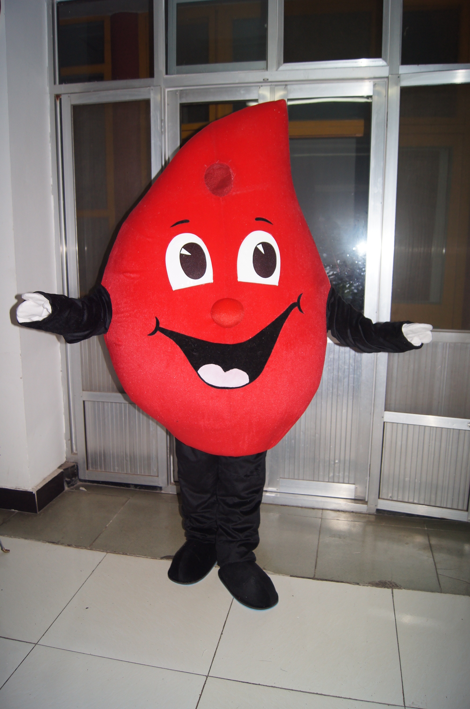 

high quality Real Pictures Deluxe Blood drops mascot costume free shipping, Red