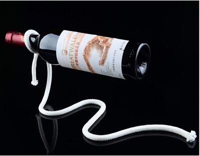 Floating Rope Wine Bottle Stand Magic Rack Bottle Holder Bar Tool-image-169526021