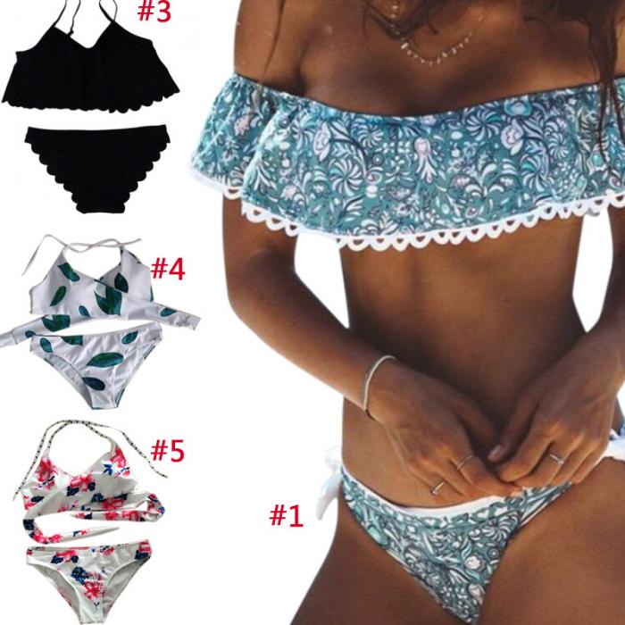 

Sexy Swimwear 2017 Women Sexy Bandeau Bikinis Swimsuit Brazilian Off Shoulder Beach Summer Swimwear Suit Push Up Padded Bathing Suit, White;black