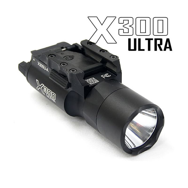 

Tactical light SF X300 Ultra LED Gun Light X300U Fits Handguns With Picatinny or Universal Rails For Rifle Scope Black