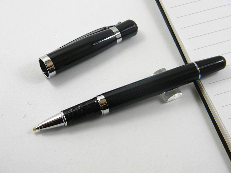 

Classic M230 black pattern Chessboars Silver Clip Roller ball Pen