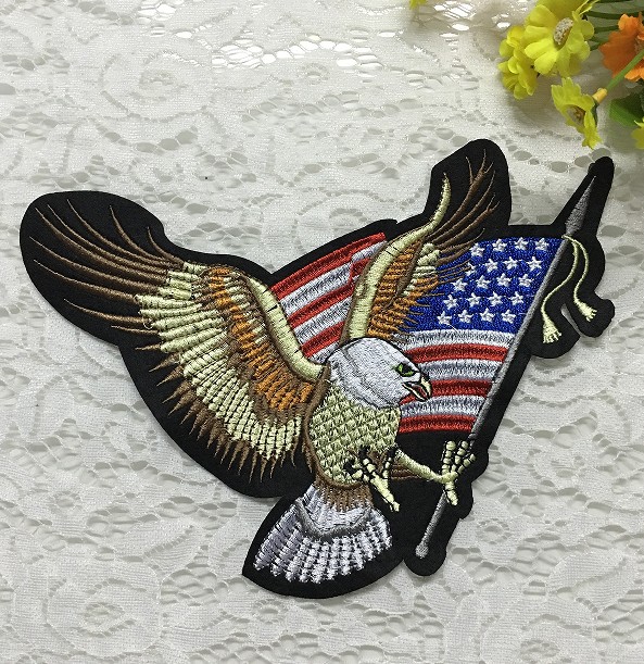 

20pcs Eagle Military Patch For Clothing Biker Badge Patches Jeans Jacket parches ropa Embroidered Fabric Patchwork Appliques DIY Accessories, Black