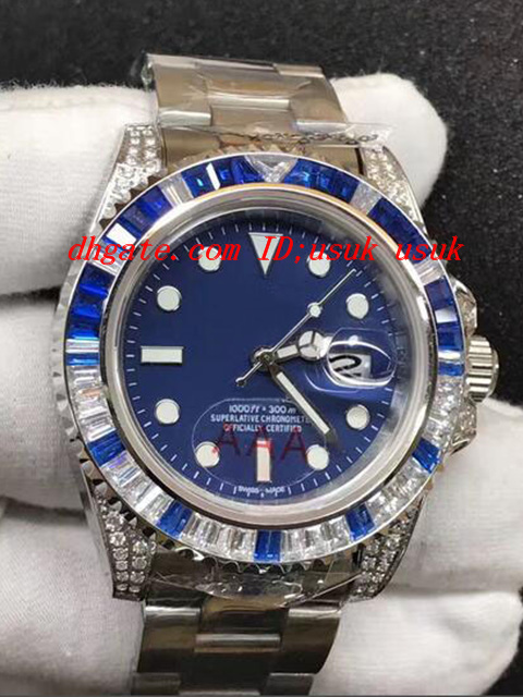 

Luxury Wristwatch 116759 Diamond II 18K White Gold Box Papers 40MM Automatic Mechanical Watches New Arrival, Silver