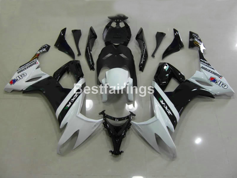 Kit de carénage en plastique de haute qualité pour Kawasaki Ninja ZX10R 08 09 ensemble de carénages blanc noir ZX10R 2008 2009 TU14