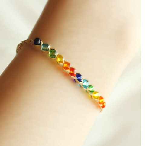 

200pcs wholesale Charm bracelets Crystal bead love Rafi grass bracelets handmade lady wish grass rope bracelets