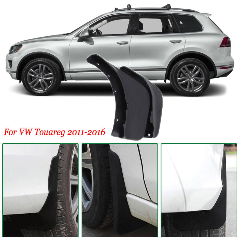 4x Front/Rear Car Mud Flaps Splash Guard Mudguard Mudflaps Car Fender For VW Touareg 2011-2016-image-399664467