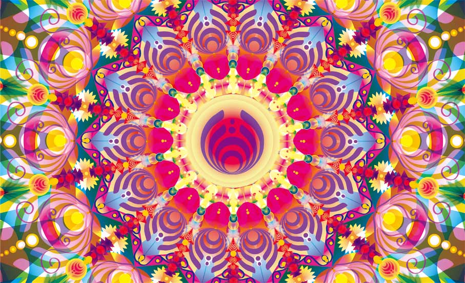 

Colorful Kaleidoscope Bassnectar Flag 3ft x 5ft 100D Polyester Flags and Banners