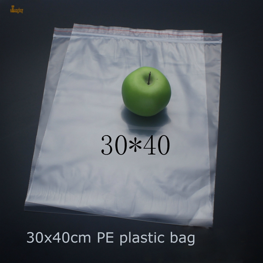 2018 Gift Bags free Shipping 50pcs Size: 30x40cm Clothes Packaging Zipper Lock Recycle Plastic Bags, Pe Transparent Zip-lock Packing Bag-image-402065157
