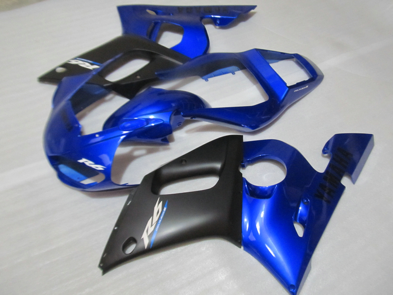 

Motorcycle fairings for Yamaha YZF R6 98 99 00 01 02 blue black bodywork fairing kit YZFR6 1998-2002 OT37, Same as picture