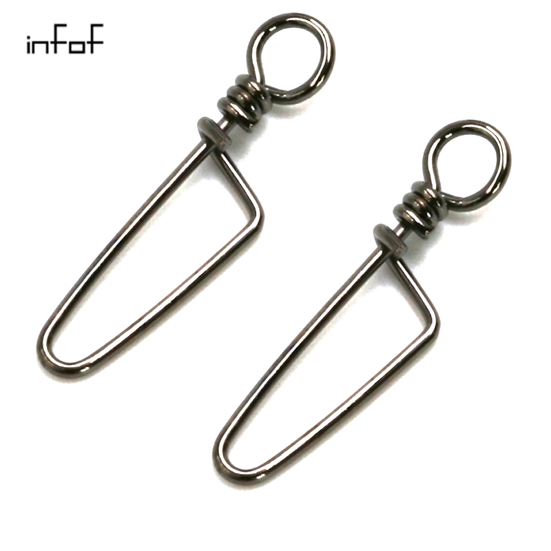 200pieces/lot Stainless Steel Fishing coastlock snap Strength Saltwater carp Fly Fishing Tackle Freshwater Ice Fishing Hook Lure Connector-image-384082163