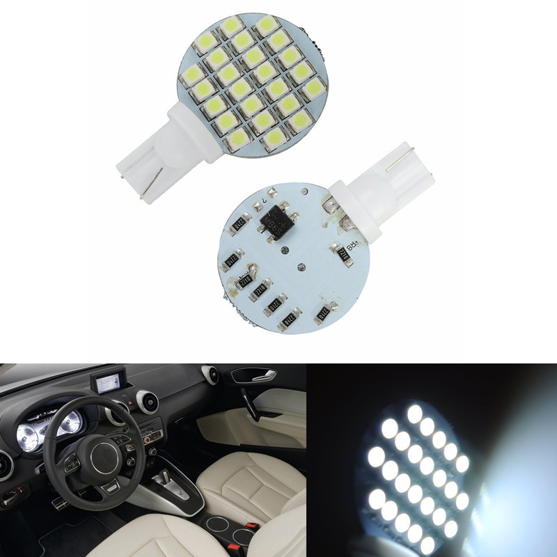 Car Wedge T10 24 SMD LED 194 921 W5W 1210 147 168 192 RV Light Lamp Bulbs White wholesale price 12V DC-image-399853010