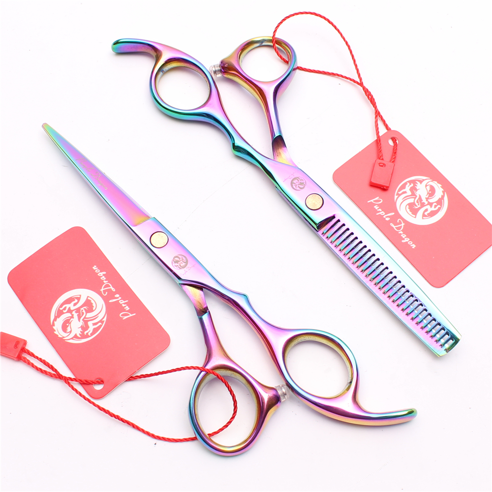 

Z1005 5.5" Japan 440C Multicolor High Quality Professional Human Hair Cutting or Thinning Scissors Barber"s Hairdressing Shears Style Tools