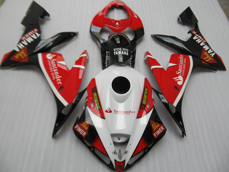 

Injection molding plastic fairing kit for Yamaha YZFR1 2004 2005 2006 red black fairings set YZF R1 04 05 06 OT04, Same as picture