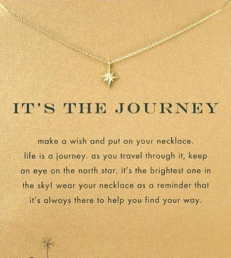 

With card! cute Dogeared Necklace with Polaris pendant (It's the journey) , no fade, free shipping and high quality