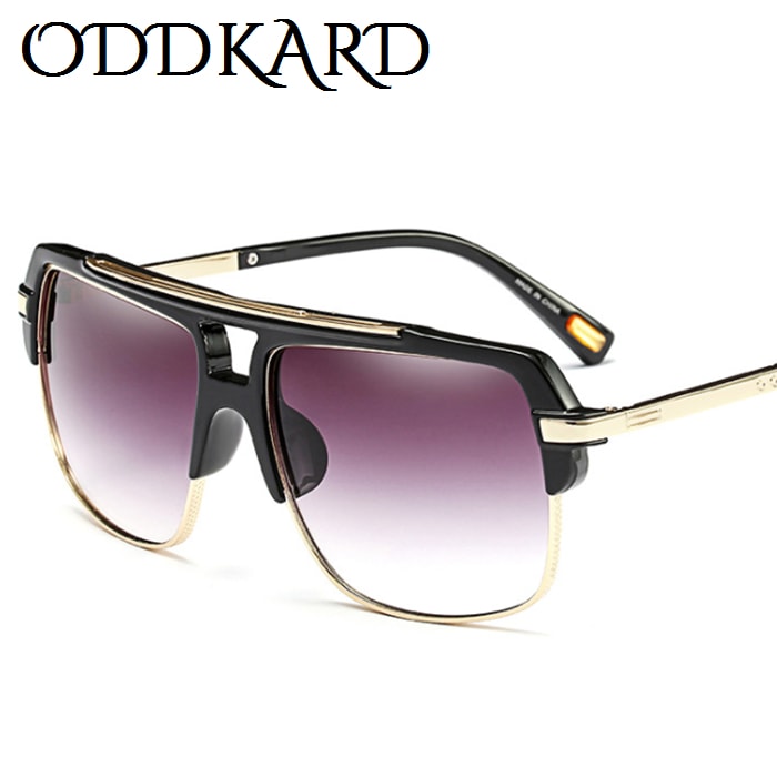 

ODDKARD DTC Series Vintage Sunglasses For Men and Women Luxury Designer Semi-Rimless Square Sun Glasses Oculos de sol UV400 OK52179, White;black
