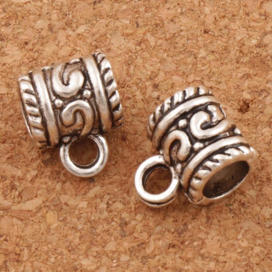 

Swirl Dots Connectors Bails Charm Beads 200pcs/lot 10.8x8.7mm Antique Silver/Bronze Fit European Bracelet L721