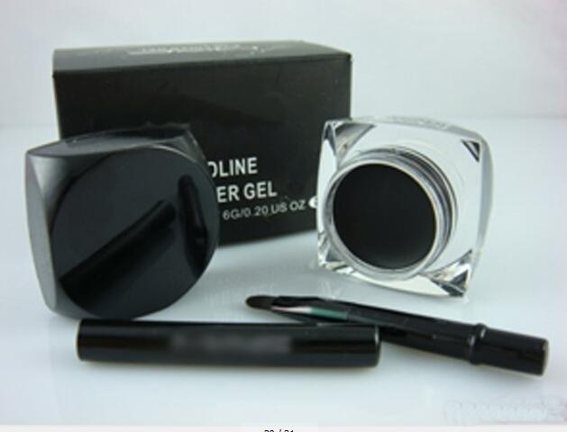 

free shipping!2018 new MAKEUP EYELINER GEL WITH BRUSH 5.5g BLACK (1pcs/lot)