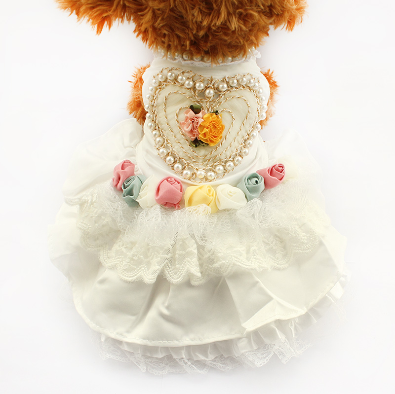 

armipet Love Pearl Tutu Lace Dog Dresses Princess Wedding Skirt For Dogs 6073001 Puppy White Dress Clothing