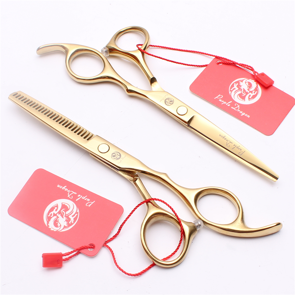 

Z1005 5.5" Japan 440C Golden High Quality Professional Human Hair Cutting or Thinning Scissors Barber"s Hairdressing Shears Salon Style Tool