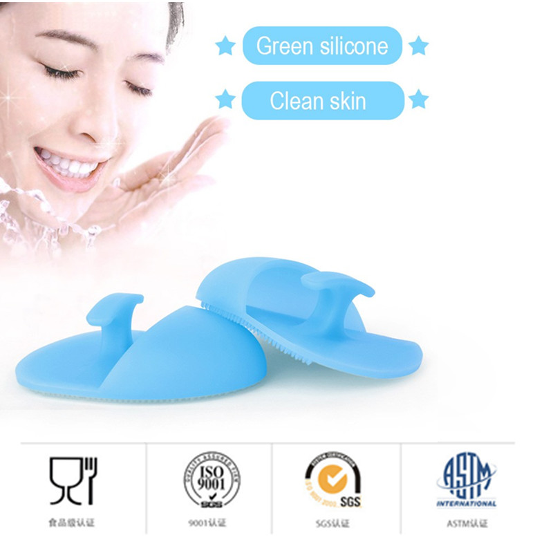

Removing Blackheads Silicone Face-Washing Green Brush Food Grade Silicone Cleaner for Skin Care Woman's Facial Cleaning Brush Cosmetic Brush