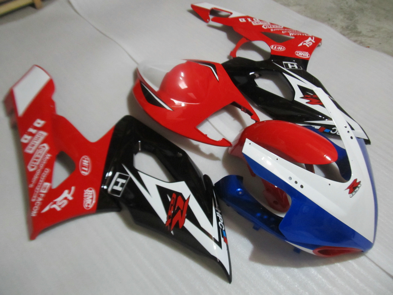 

injection molded fairings for Suzuki GSXR1000 2005 2006 white red blue black bodywork fairing kit GSXR1000 05 06 OT76, Same as picture
