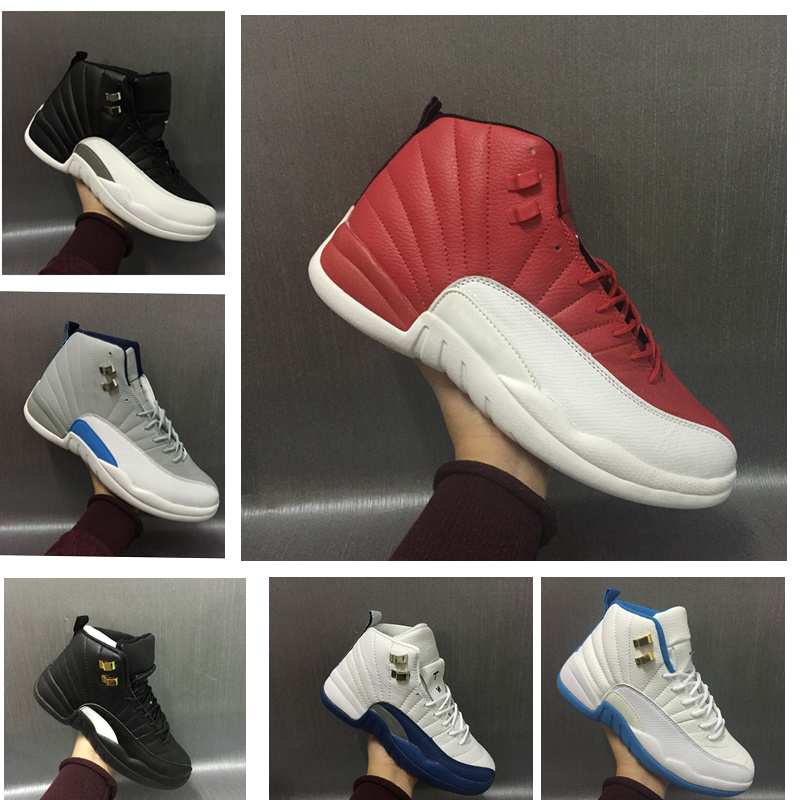 

Gym Red 12s men basketball shoes sneakers women French Blue master GS University Blue Wolf Grey 12 athletic tennis sports trainer, 12s wolf grey