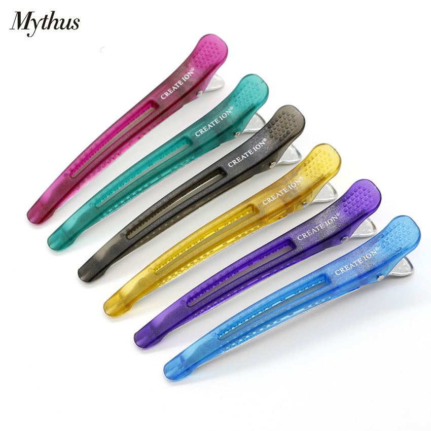 

6Pcs/Lot Multicolor Barber Hairstyling Hairpins In Alligator Shape Salon Hair Coloring Grip Clilps Section Hair Accessory Barrette