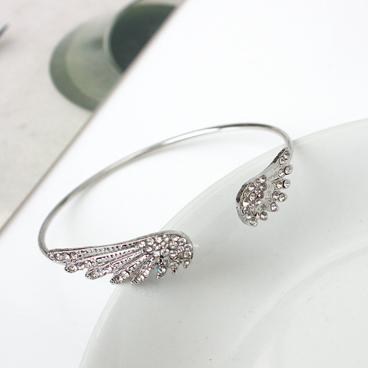 Fashion accessories set auger wings of the angel bangle bracelet Personality alloy crystal bangle bracelets wholesale
