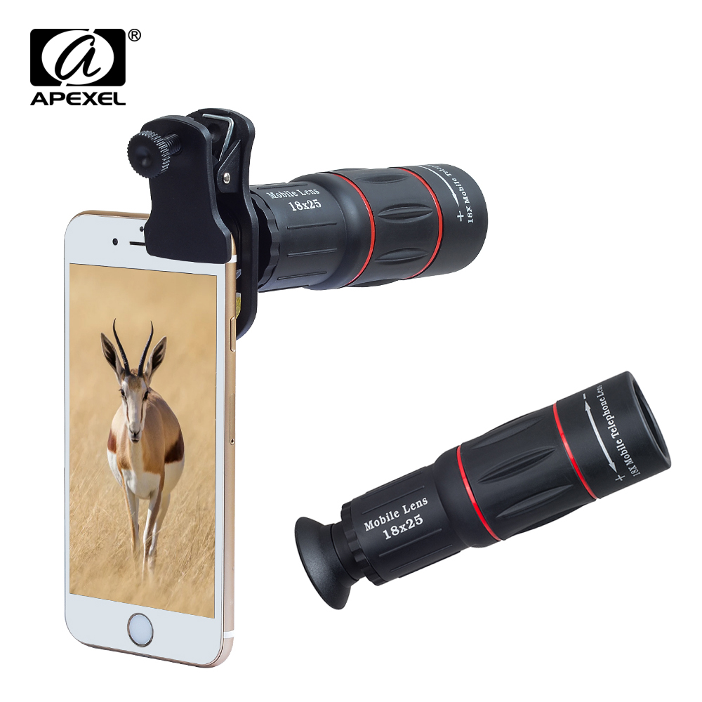 

APEXEL Telefon Camera universal 18X Telescope Zoom telescope Mobile Phone for iPhone Xiaomi Smartphones APL-18XT lens