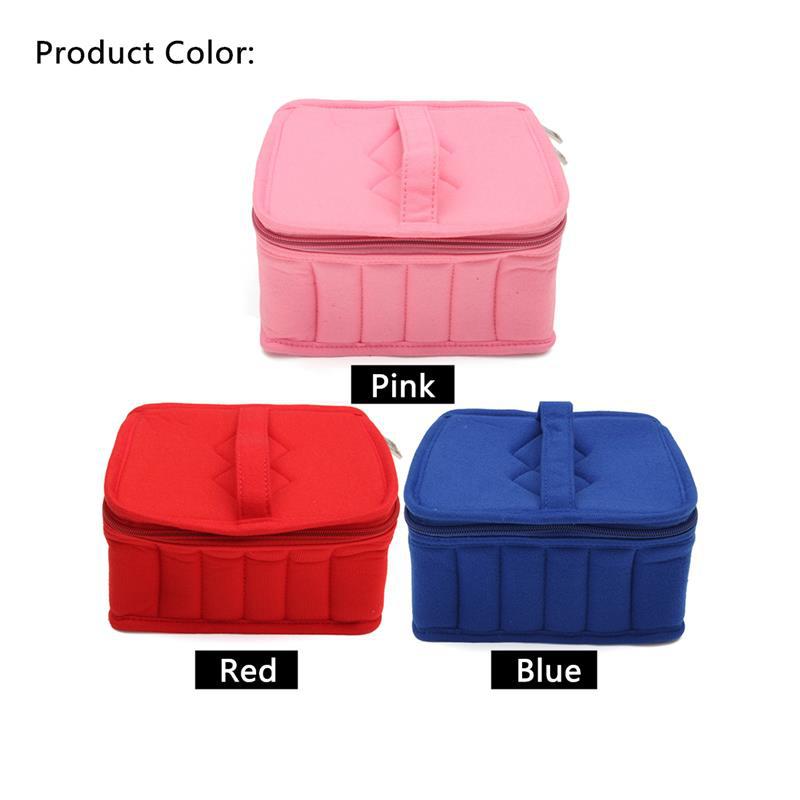 

Newest Essential Oil Carrying Case For 5ML10ML 15ML Nail Polish Makeup Cosmetic Bag Storage Traveling Sturdy Double Zipper 30Bottles