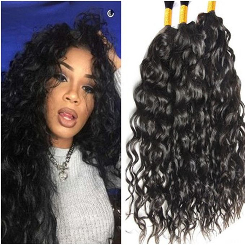

Top Quality Brazilian Hair Natural Wave Human Hair Bulk for Braiding 3pc 100g/pc Hair Bulk for Braiding
