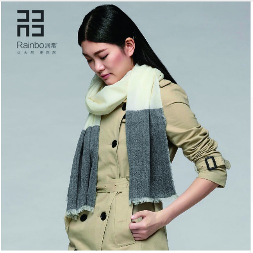 Rainbo 2016 new style autumn and winter 100S wool Scarf contrast color big pashmina Fashion women general Scarf