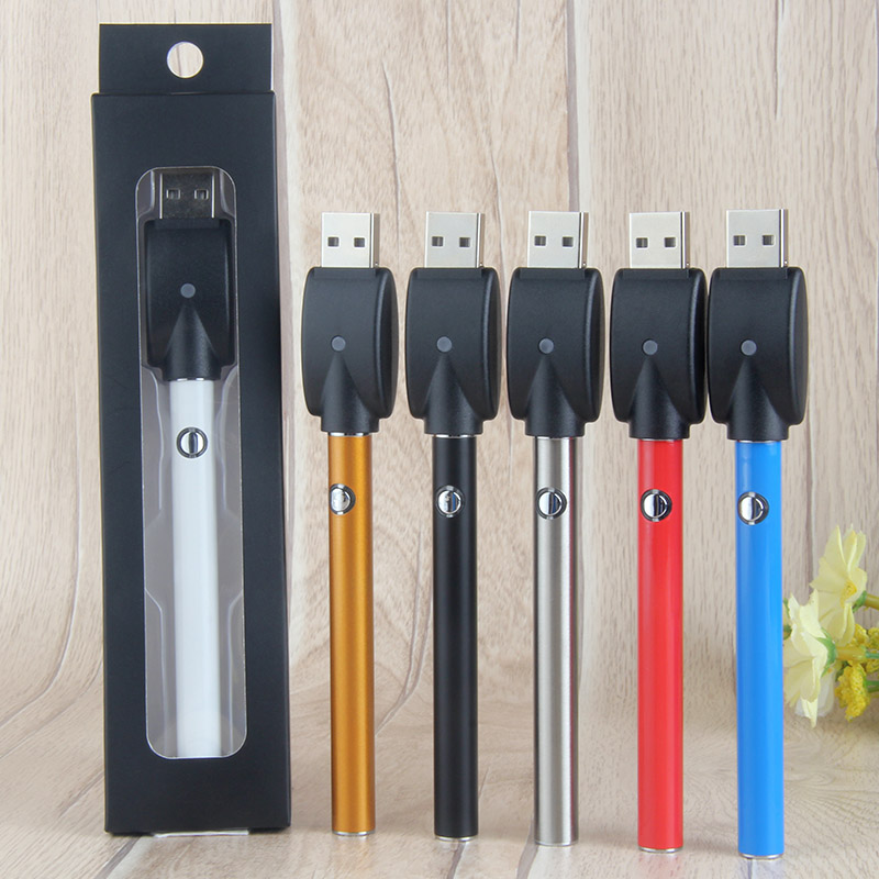

wholesale Slim vape battery button push 280mah battery bud o pen cartridge 510 oil vaporizer cartridge e cig battery