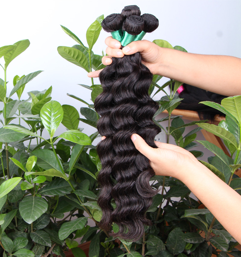 

Buy Human Hair Online Deep Wave Braiding Hair Full End, 50g Per Bundle 6Bundles per Lot, Peruvian Deep Wave Hair