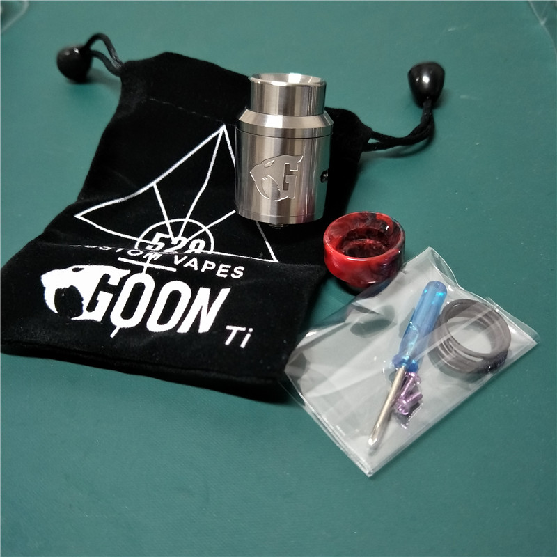 

Titanium Goon V1.5 RDA 24mm E-Cigarettes Vape E Cig Atomizers Newest 510 Thread High Quality Hot Ti Goon V1.5 for Retail
