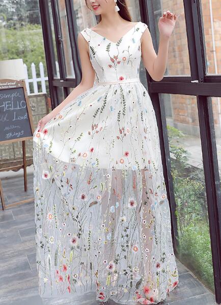 embroidery gown design