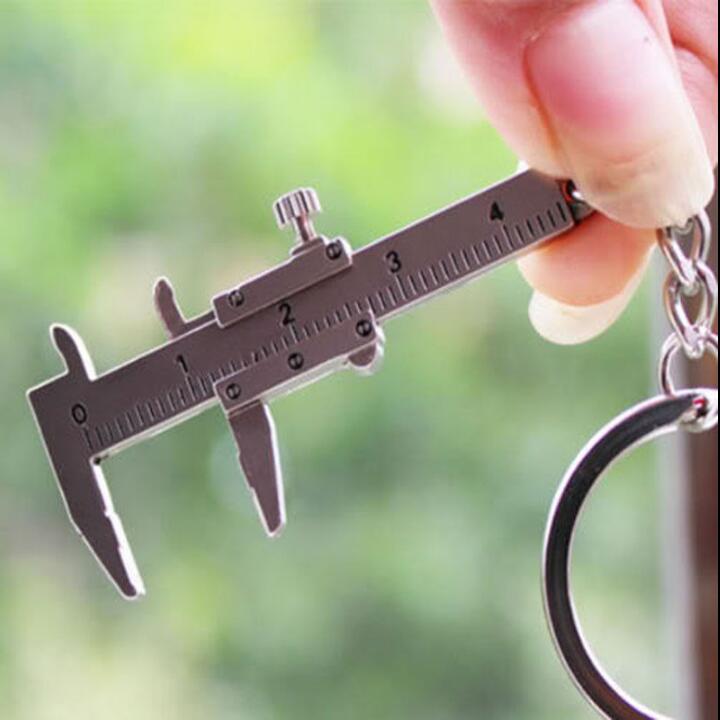 

Classtic Fashion Collection NEW 3D Movable Vernier Caliper Ruler Model Key Ring Chain Keychain Keyring Gifts, Silver