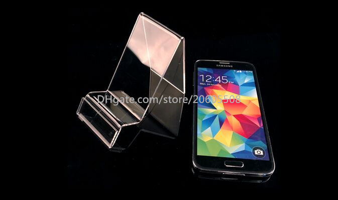 

Clear acrylic mobile cell phone display stand fashion phone Digital products holder jewelry/watch display holder rack free shipping