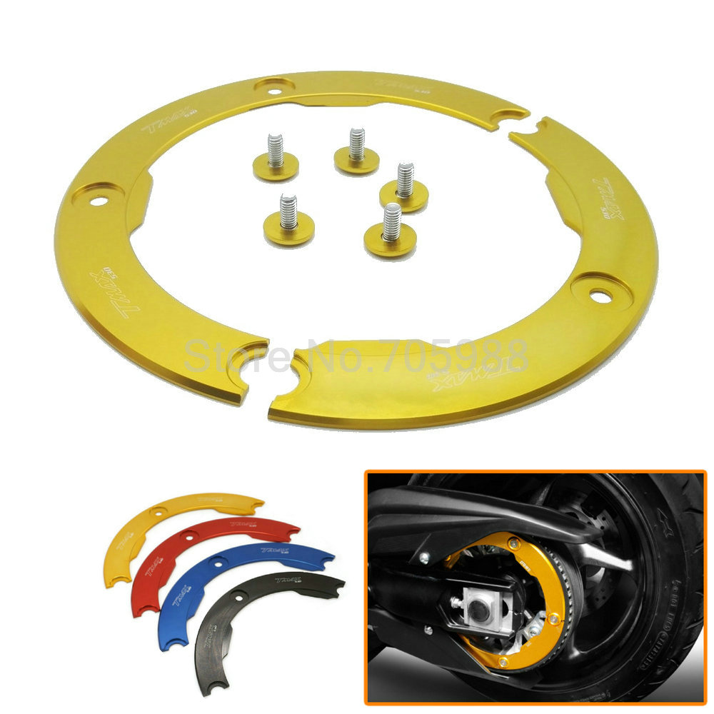 / 2018/ argento per Motocicletta tmax di Alluminio CNC CNC protezione per puleggia cinghie di trasmissione Yamaha T-Max tmax 530/ 2017/ Nuovo Design