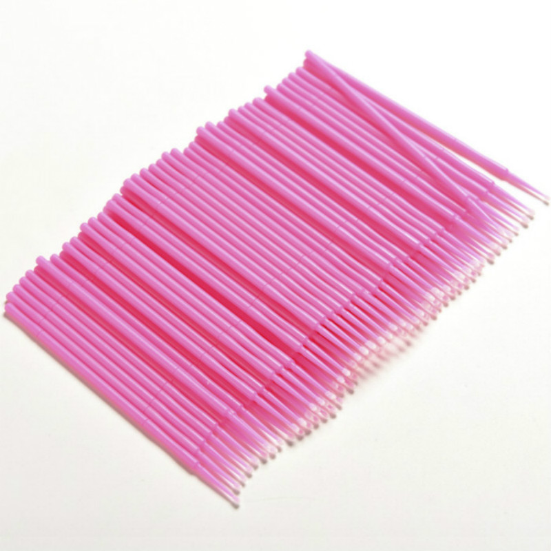 

100Pcs/Pack Hot Lint Disposable Makeup Brushes Individual Lash Removing Tools Micro brushes Eyelash Extension Tools