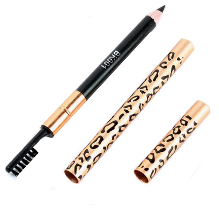 Nouveau crayon Eyeliner léopard cinq couleurs de haute qualité avec brosse à sourcils Eyeliner haut de gamme en métal livraison gratuite