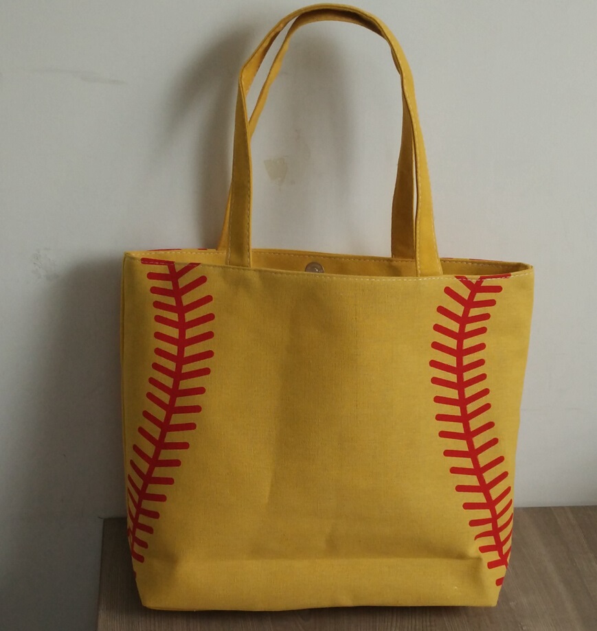in Stock Softball Baseball Bag Tote BagsWholesale Blanks Cotton Canvas