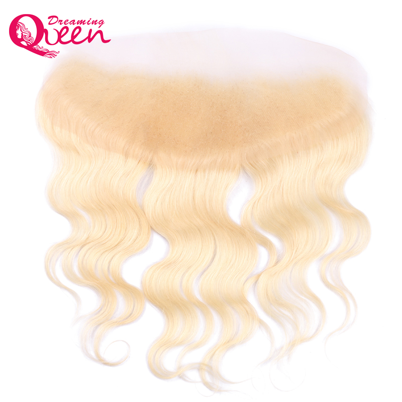 

Blonde Lace Frontal Closure Ombre Brazilian Virgin Human Hair 13X4 Ear to Ear Frontal With Baby Hair Pre-plucked Body Wave