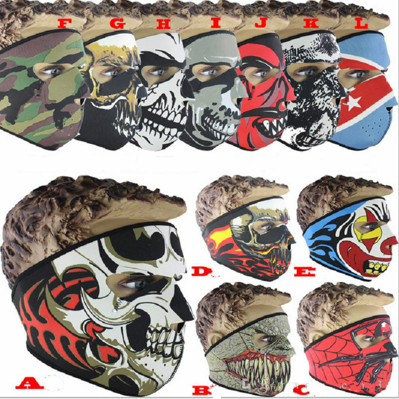 

costume Mask Full face mask Motorbike Balaclava party Sports Skull Halloween Bike Ski Snowboard Face Neoprene Fuoqx