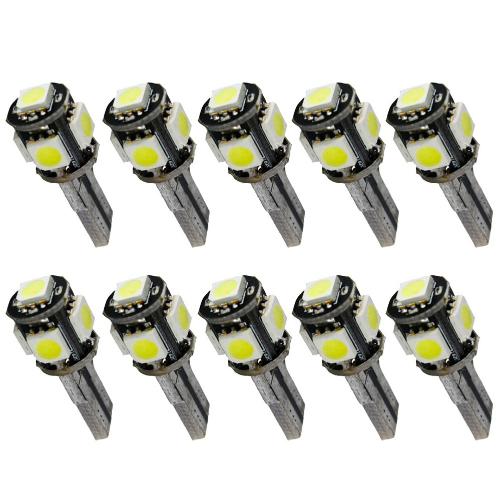 

20Pcs Canbus Error Free Car T10 W5W 194 168 2825 LED 5-smd Wedge Light Bulb No OBC Error Xenon White 6500K Plate Side Bulbs Lamps 12v