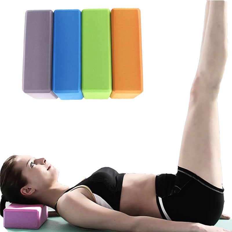 

Fitness Training Block Brick Stretching Belt Yoga Bolster EVA Yoga Block Brick Sports Exercise Fitness Gym Workout Stretching, Blue