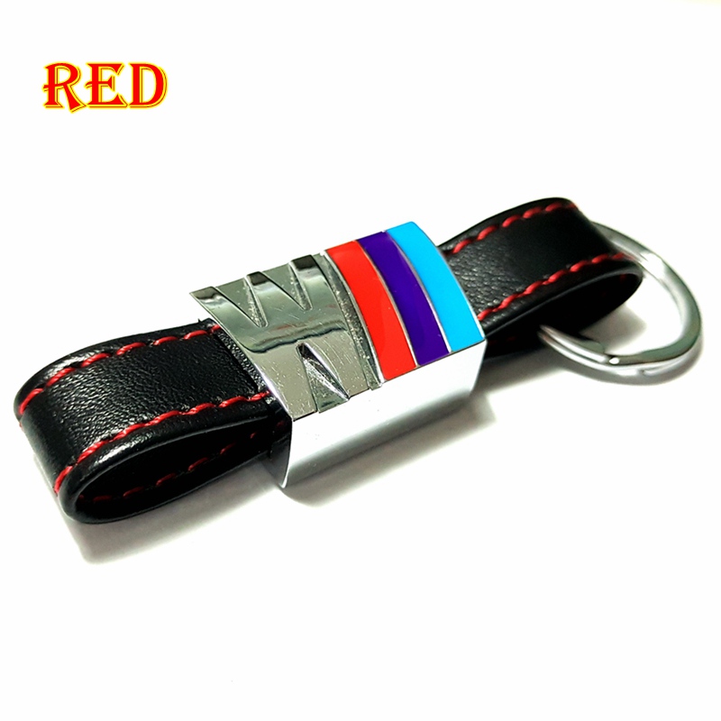 

For Auto M 3 5 X X1 X3 X5 E3 E5 E36 X5 E53 E30 E34 Leather Metal Keychain ///M Key Chain Keyring Ring, As pic