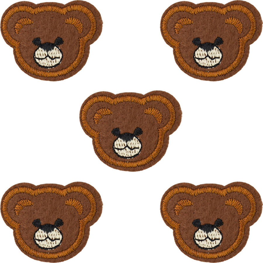 

Diy Bears patches for clothing iron embroidered patch applique iron on patches sewing accessories badge stickers for clothes bag, Black