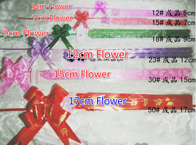 

Free Ship 500pcs 6 Sizes (5cm 7cm 9cm 12cm 15cm 17cm) Christmas Gift Packing Pull Bow Ribbons Decorative Holiday Gift Flower Ribbons