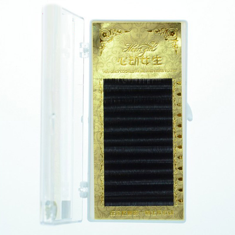 0.07/0.10/0.20mm Thickness B C Silk Eyelash extension 9mm 10mm 11mm 12mm 13mm 3D individual eyelashes extensions-image-397586845